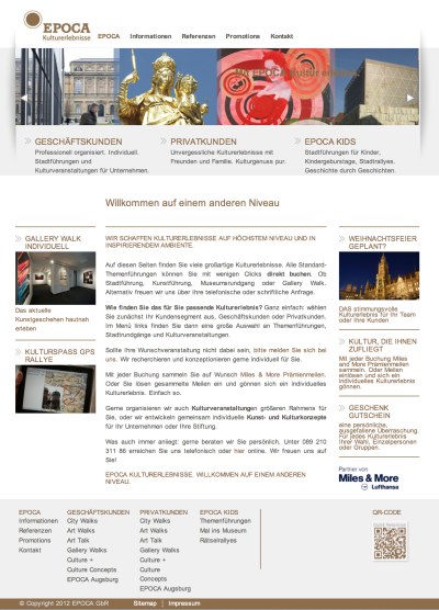 Homepage EPOCA Screenshot