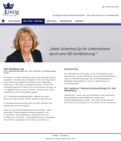 Screenshot Website König Consult